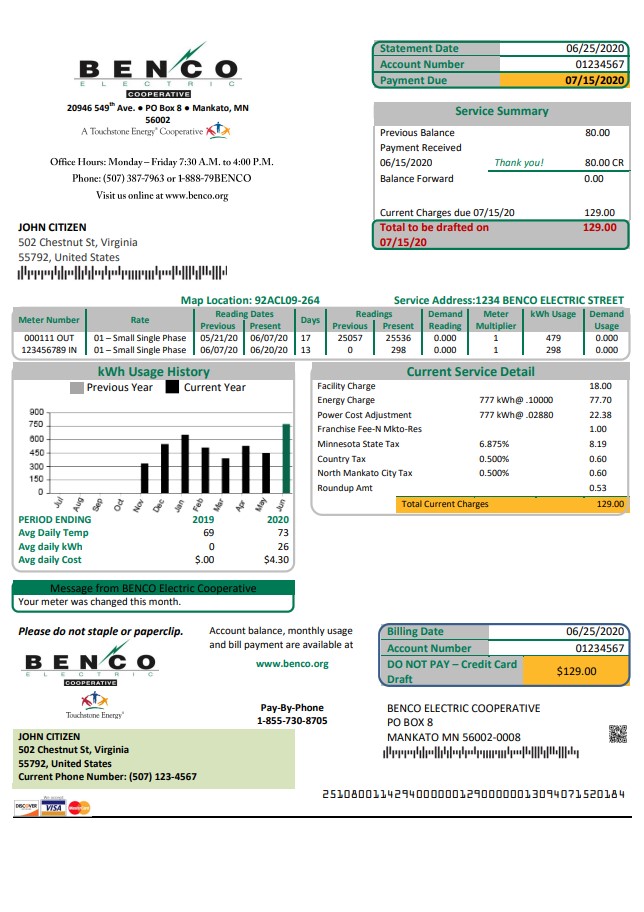  Minol USA business utility bill 